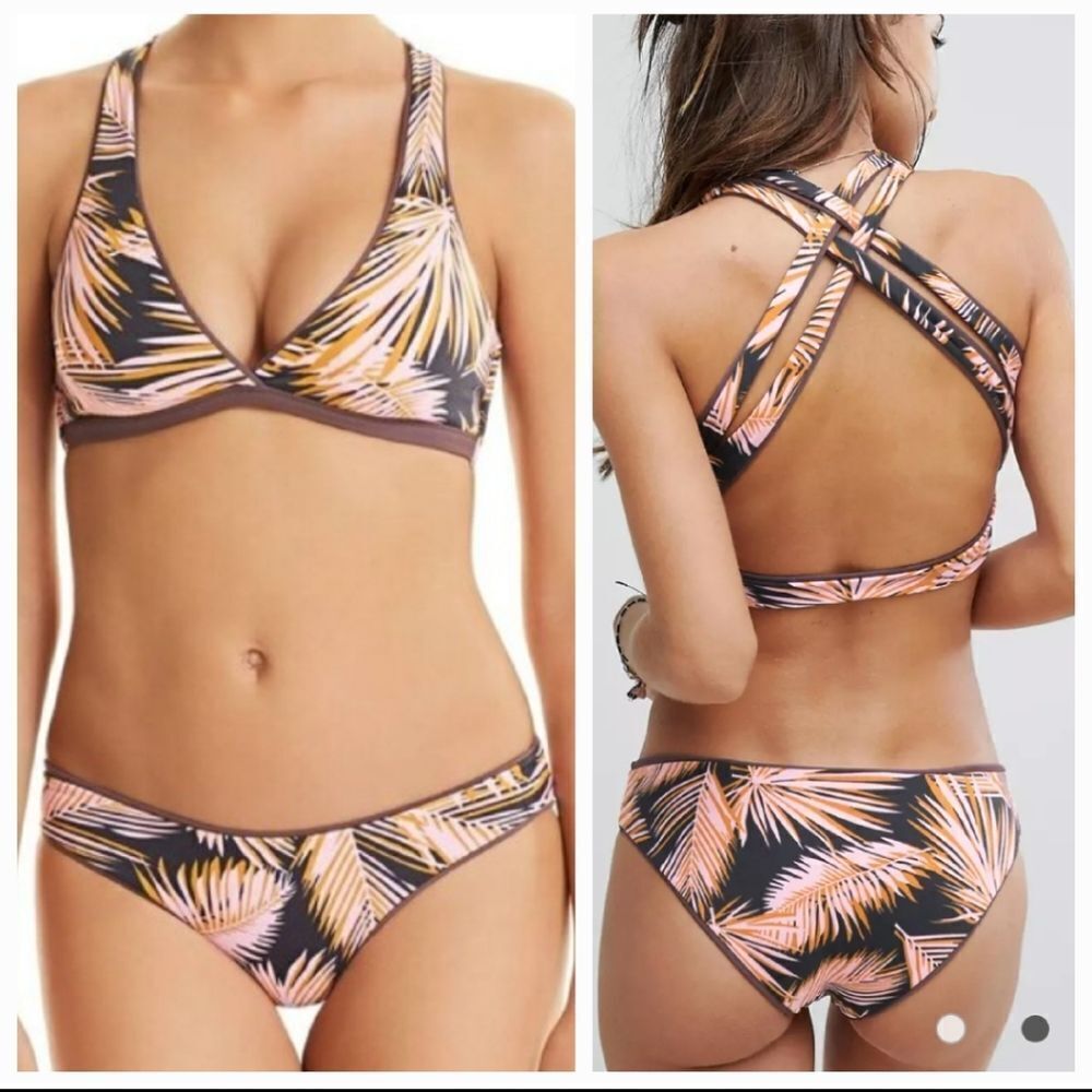 Maaji Women's Fig Sublime Reversible Bikini Top & Bottom Bikini Set Size Small